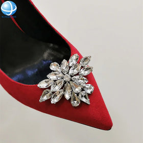 Fashion Shoes Decorative Accessories Clear Crystal Shoe Clips for Women Wedding Shoe Ornament