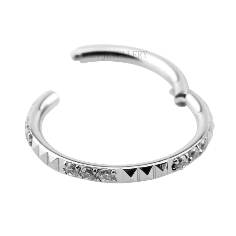Newst F136 Titanium Hinged Segment Clicker Ring Ear Cartilage Nose Hoop Piercing Body Jewelry for Children for Weddings Gifts