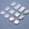 Early Riser Geometry 1pcs Mold Resin Silicone Mould Handmade Diy Jewelry Pendant Making Epoxy Resin Molds Square Round Oval Rect