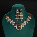 Afghan Vintage Tribal Gold Retro Ethnic Crystal Necklace Party Jewelry Set Indian Vintage Long Tassel Stud Earring