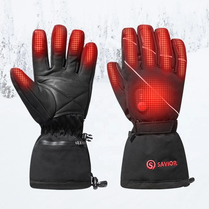SAVIOR Winter Outdoor Waterproof Rechargeable Battery Touch Screen Electric Snowbroad Ski Heated Glove