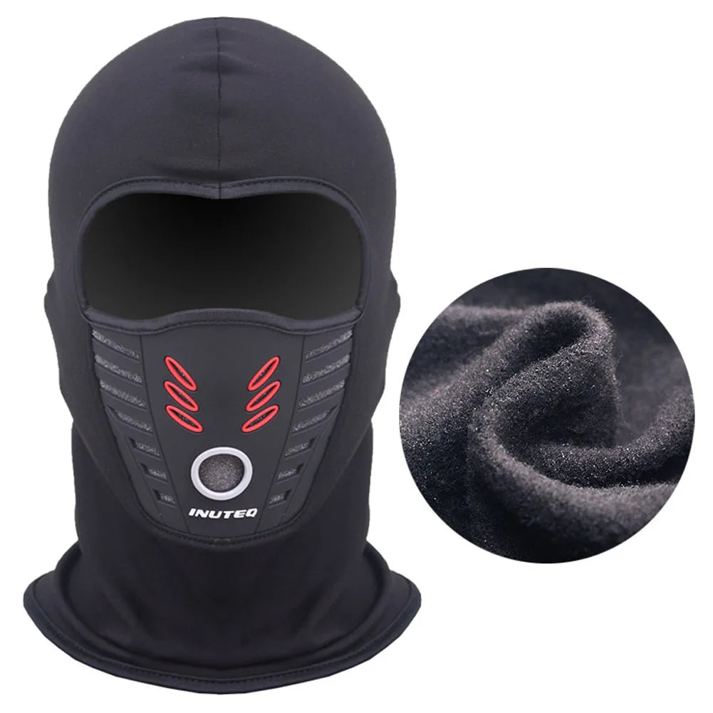 Winter Warm Fleece Motorcycle Face Mask Anti-dust Waterproof Windproof Full Face Cover Hat Neck Helmet Mask Balaclavas