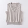 Women Uniform Sweater Vest Sleeveless Student Knit Vest Sweater