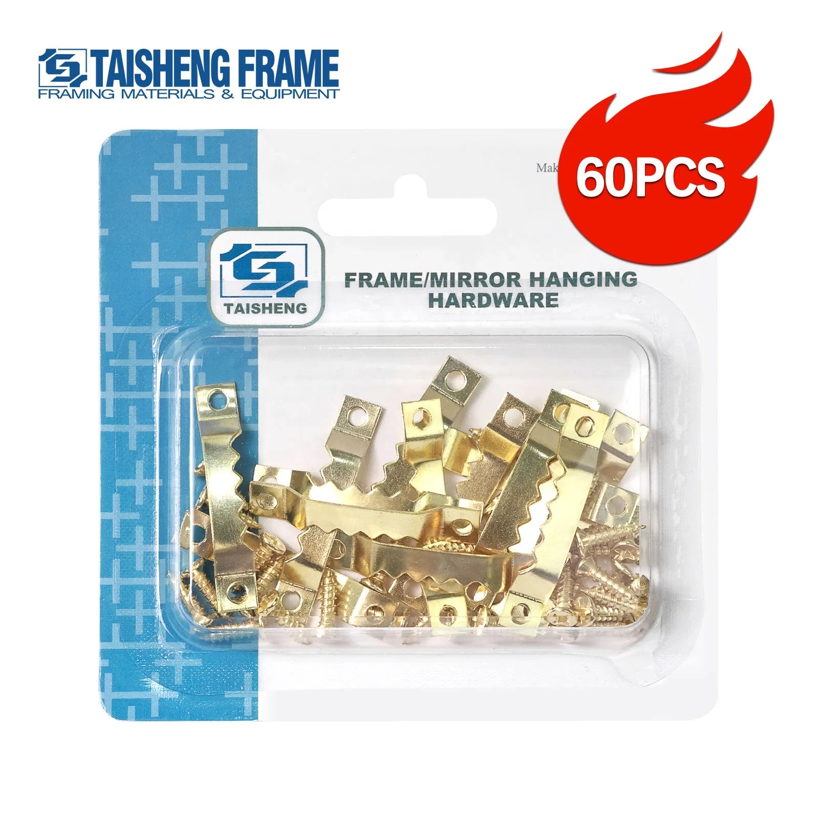 60PCS TS-K068 Sawtooth Hanger Set Wholesale Hardware Painting Photo Frame Hooks Hanger