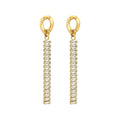 18K Gold Plated Stainless Steel Fashion Cheap Jewelry Niche Design Zircon Earrings