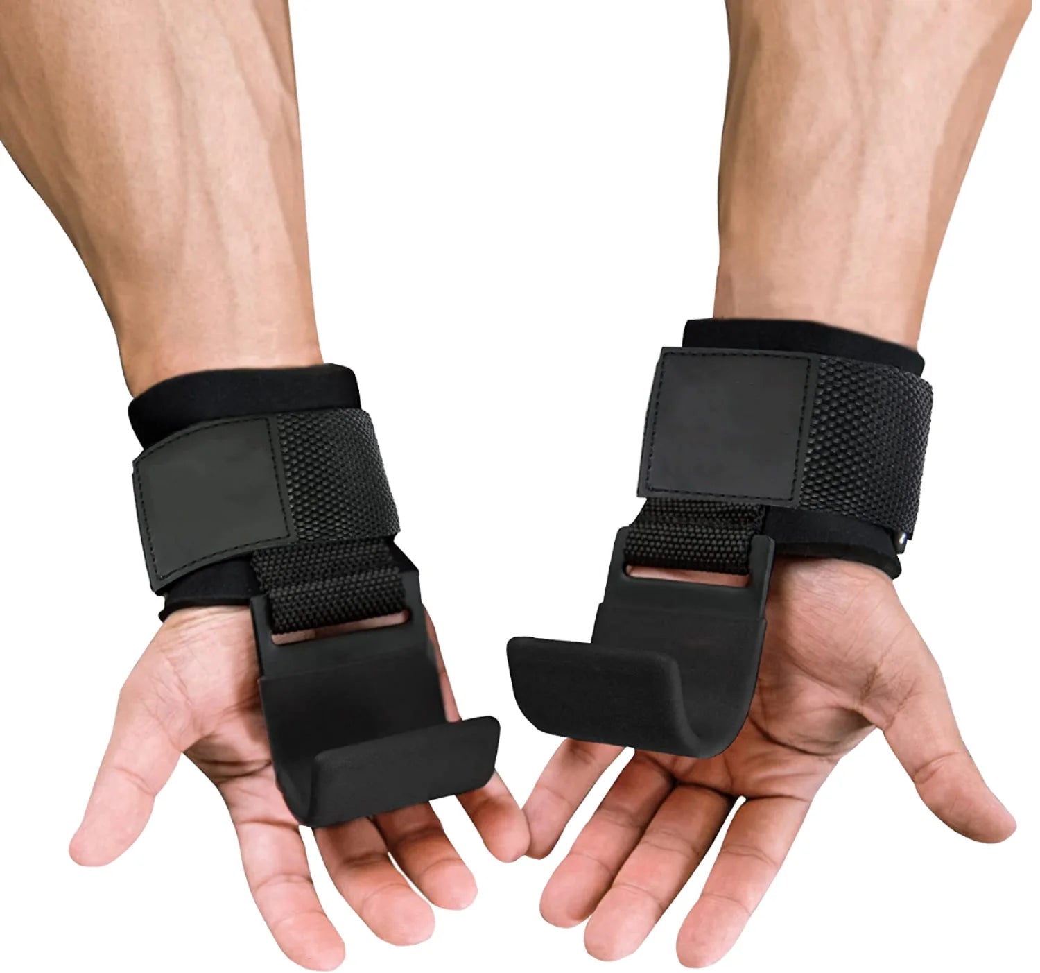 Men's Neoprene Horizontal Bar Strength Aid Fitness Power Assist Hook Pull-Up Grip Hook Deadlift Weightlifting Dumbbell Safety