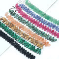 Natural Healing Gemstone Teardrop Beads 15 Inch Faceted 5*9mm Labradorite Amazonite Rhodochrosite Drop Beads for Jewelry Making