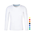 Custom Casual Streetwear Printed Men Cotton White Simple Unisex Round Neck Long Sleeve T Shirt