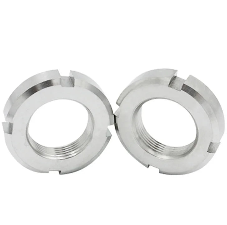 Wholesale M10-M160 Stainless Steel DIN981 Locknuts Slotted Round Nuts