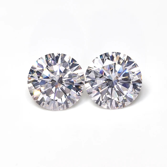 Wuzhou Wholesale Synthetic Stone Round Brilliant Cut White Moissanite Certified Loose Gemstone