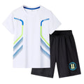 Topgear Children Unisex Outdoor Activewear Quick-Drying Set Summer Short-Sleeved Stretch T-Shirt Soccer Shorts Customizable