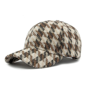 2024 Men Womens New Autumn Winter Plaid Hard Top Baseball Cap Retro Duck Tongue Sports Caps Baseball