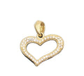 BMZ 2025 New 18k Gold Plated Pendant PVD Vacuum Plating Christmas love Micro Zircon Friendship Heart Pendant