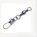 2#-14# Stainless Steel Barrel Swivel with Interlock Snap WH-A023 Fishing Accessories Fishing Swivel Snap