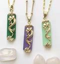 INS Best Selling Green Agate Dragon Pendant Jade Buddha Necklace Peace Pendant Women Charm Necklace Jewellery
