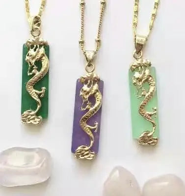 INS Best Selling Green Agate Dragon Pendant Jade Buddha Necklace Peace Pendant Women Charm Necklace Jewellery