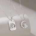 Romantic  and Roses Flower Couple Necklace for Wedding Jewelry Valentine's Day Gift Open Adjustable Necklace