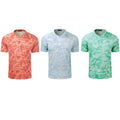 Men Blade Collar Golf Shirts UPF 50+ Sun protection Camouflage Printing Light Weight Quick Dry Tshirt  Camo Tops Hot Sale