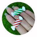 100Pcs Simulation Christmas Candy Flatback Resin Cabochon Sugar Food Play Fit Phone Decor DIY Accessories Scrapbooking Craft