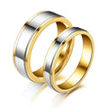 Wholesale Trendy Fine Jewelry Women Men Couple Cluster Rings Gold Stainless Steel Geometric 6mm Designs