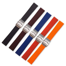 Soft Silicone Double Safety Buckle Watch Strap Band for Universal Watch