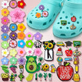 New Arrival Pink Flower Letter PVC Anime Shoe Decorations Custom College Shoe Charms Bulk Custom Rubber Shoe Charm Designer