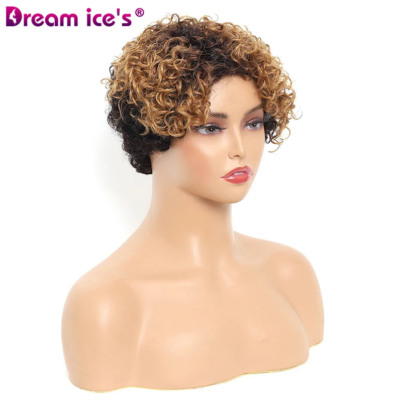 Mongolian Afro Kinky Wigs for Black WomenVirgin Curly Wigs With Bang Human HairWholesale Price Machine Made Human Hair Wig