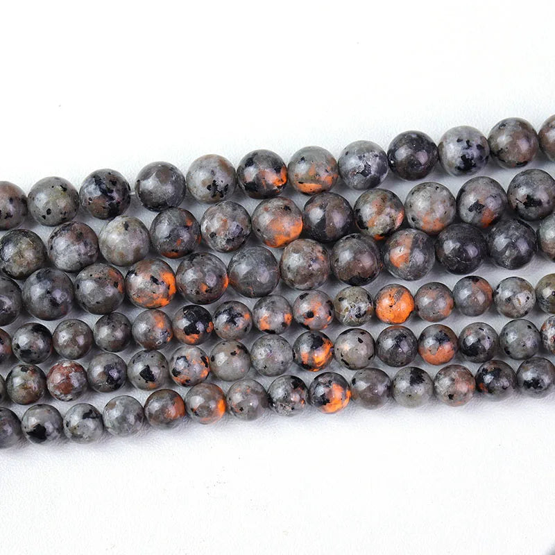 Semi Precious Natural Yooperlite Stone Beads Fire Containing Fluorescent Sodalite Bead for Jewelry Making 6mm 8mm 10mm