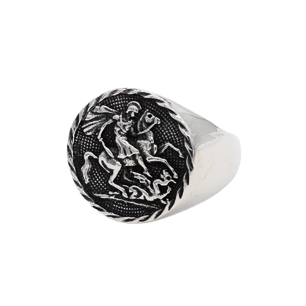 Antique Jewelry Stainless Steel Mens Knights Templar Ring