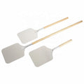 Commercial Grade Non-Stick Anodized Blade Pizza Peel Customizable Logo Wooden Long Handle Aluminum Baking Tool Comfortable Grip