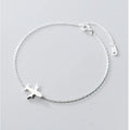 Airplane Shape 925 Sterling Silver Hand Charm Bracelets Fashion Jewelry for Women Girls