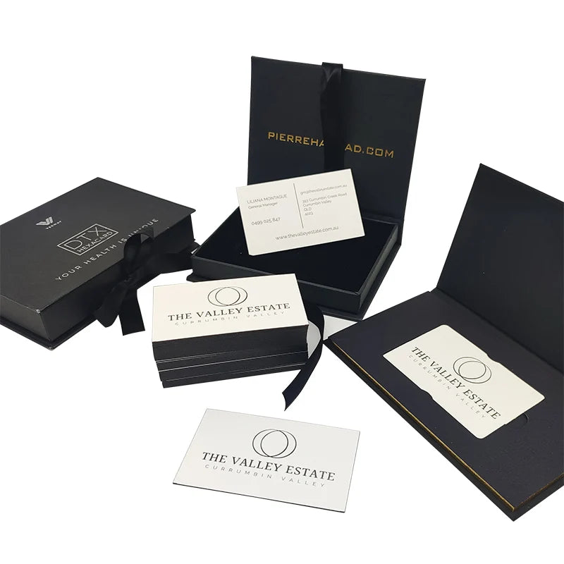 Customized logo Shiny Gold Foil Stamping Paper Business Card