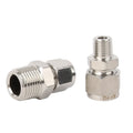 1/8" 1/4" 3/8" 1/2" Male Thread Union Stainless Steel Hex Double Ferrule Straight Fittings for 6mm 12mm Tube Pipe Fittings