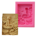 Handmade Eco-Friendly Food Grade Silicone Soap Mold New Fairy Lotus Girl Design Pink Easy Demoulding DIY Made Cake Tools