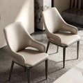 High Back Hotel Restaurant Designer Metal Italian Nordic Leather Outdoor Dining Chairs Modern Luxury for Table and Chair Room