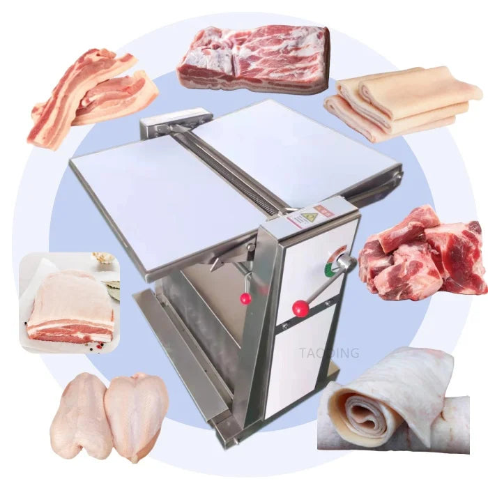 Bangkok meat Slicer Machine Slicing Fresh Meat pork Skin removing meat Cutting Machine Electric beef Slicer