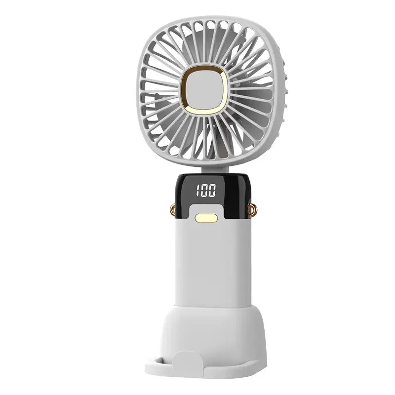 Creative Desk Ventilador Outdoor Wearable Handheld Fan USB Charging Mini Foldable Hand-held Rechargeable Pocket Fan