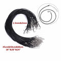 Adjustable Extender Chain Lobster Clasp Black Wax Rope Chain Braided Leather 1.5mm 2mm 18" Wax Cord Necklace for Jewelry Making