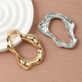 Woman's Coat Belt Buckles Irregular Shaped Large Buckles Luxurious Bright Gold Color Buckles Muslim Scarf Ring Hijab Accessories
