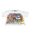 Heavyweight Floaty Fit Shirt Cropped Cotton Tee Full Print Graphic Boxy Fit T Shirt Men Oversized Crop T-shirt