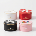 Classical Double Layer Heart Box Hot Selling Spinning Open Flower Gift Paper Box Rigid Grey Board UV Recycled Materials Socks MegaBDM