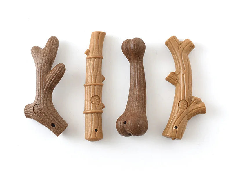 New Interactive Eco-Friendly Antler Molar Wood Fiber Chew Toys Wholesale Nylon Artificial Branches for Dogs Pet Gnawing Spot