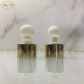 Elegant Shiny Gold & Silver Glass Pipette Shell Ball Shape Dropper Bottle Stopper 20/410 Type