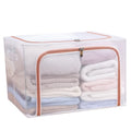 Twinkle Cloth Art Household Steel Frame Foldable Transparent Quilt Storage Box Bag with Window