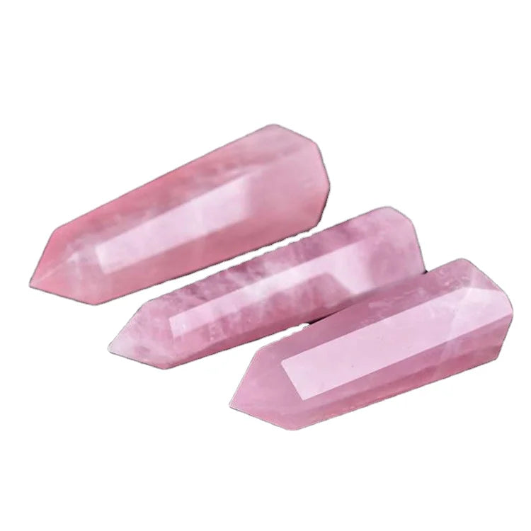 DIY Home Decoration Pieces Luxury Big Rose Quartz Point Natural Stone Wand