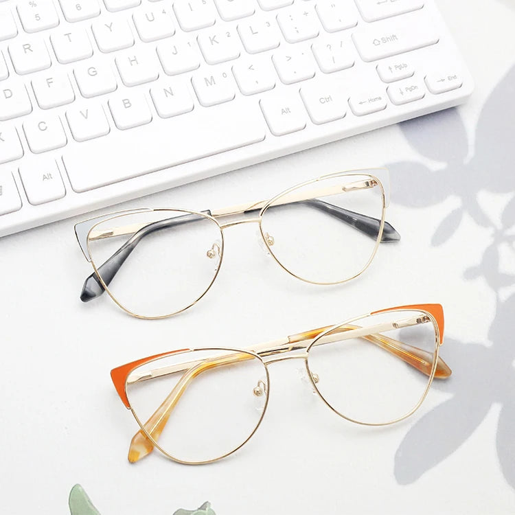 Classic Fashion Design Oversized Square Metal Optical Eyeglasses Frames Big Frame Spectacle Eyewear for Men Women Diamond Face