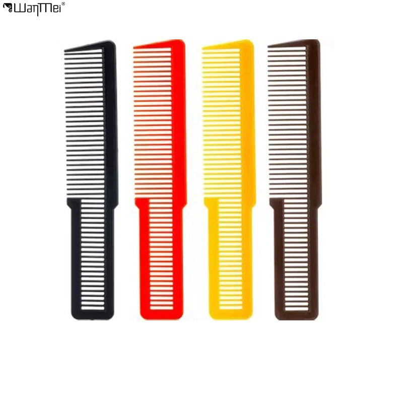 Wanmei Custom Logo Hot Selling Professional Hair Comb 4 Color Anti-static Flat Comb Hair Salon Hair Dye Comb