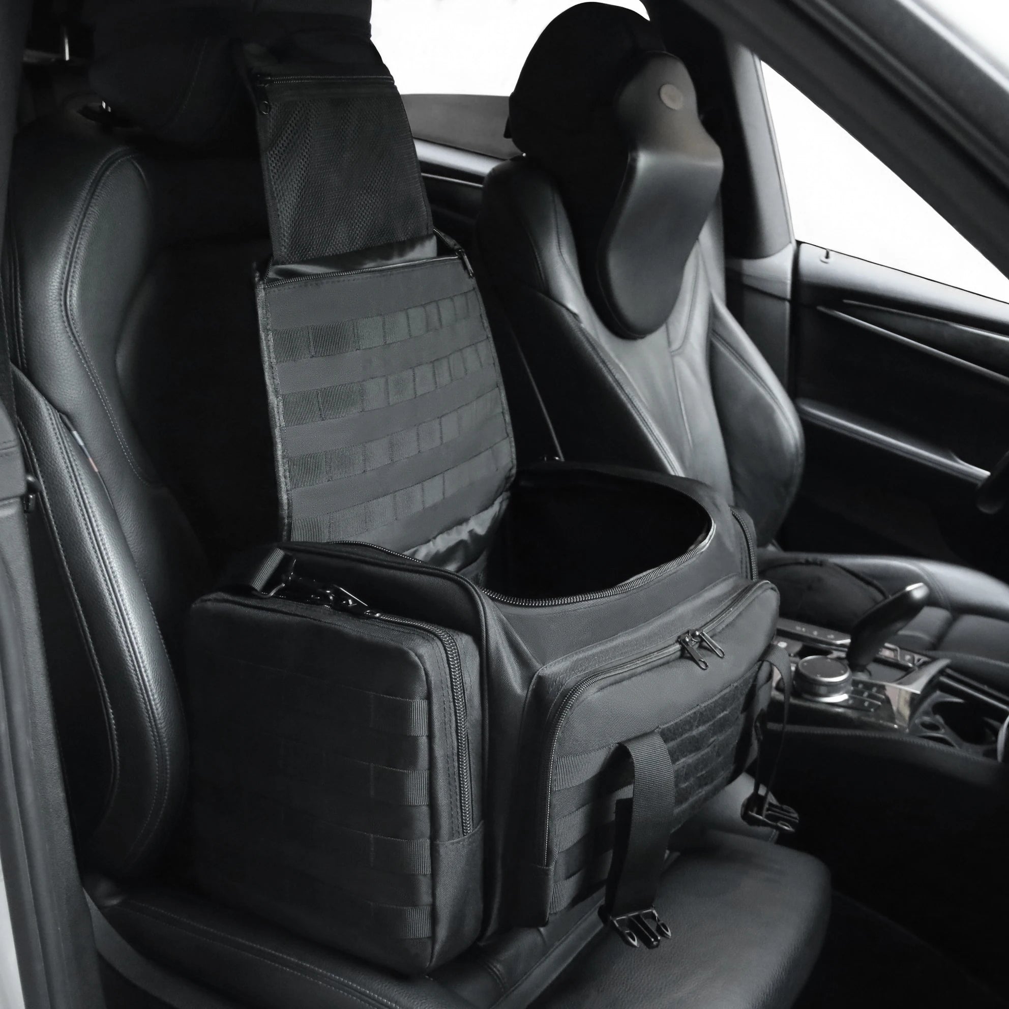 Patrol Bag Gear Bag Car Front Seat Organizer Tactical Office Duty Bags for Passenger Seat Molle with Removable Shoulder Strap