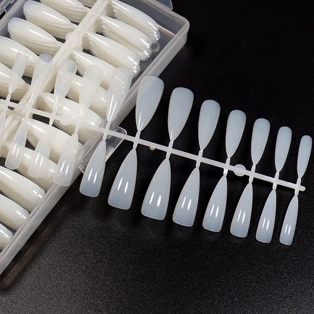 Hot Selling 240-Piece Scratch-Free Water Drop Extension Nail Salon Stickers Artifical Fingernails in Box Model Style for Fingers