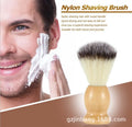 OEM/ODM Sandalwood Handle Beard Shaving Brush Plant Fiber Bristles 100 Bristles 32g Foam Use Wood Comb Set Pure Badger